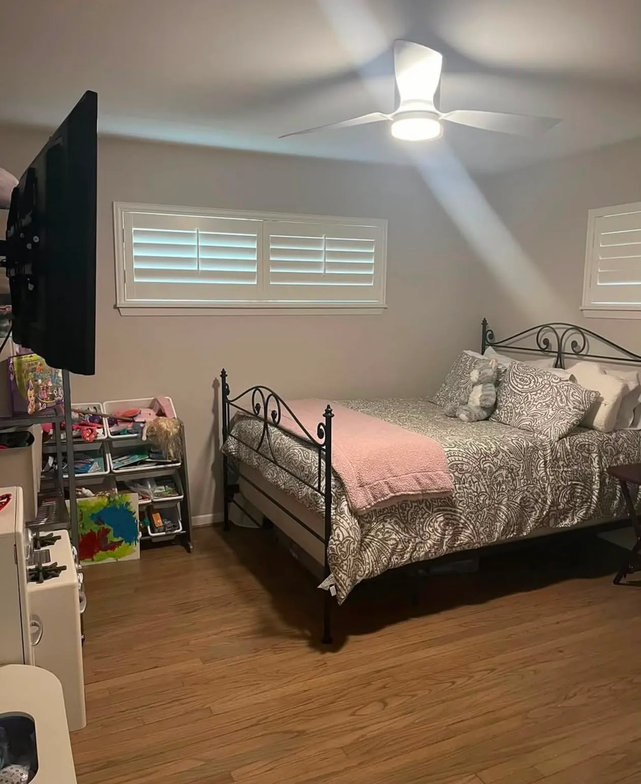 Kids' bedroom after tidying